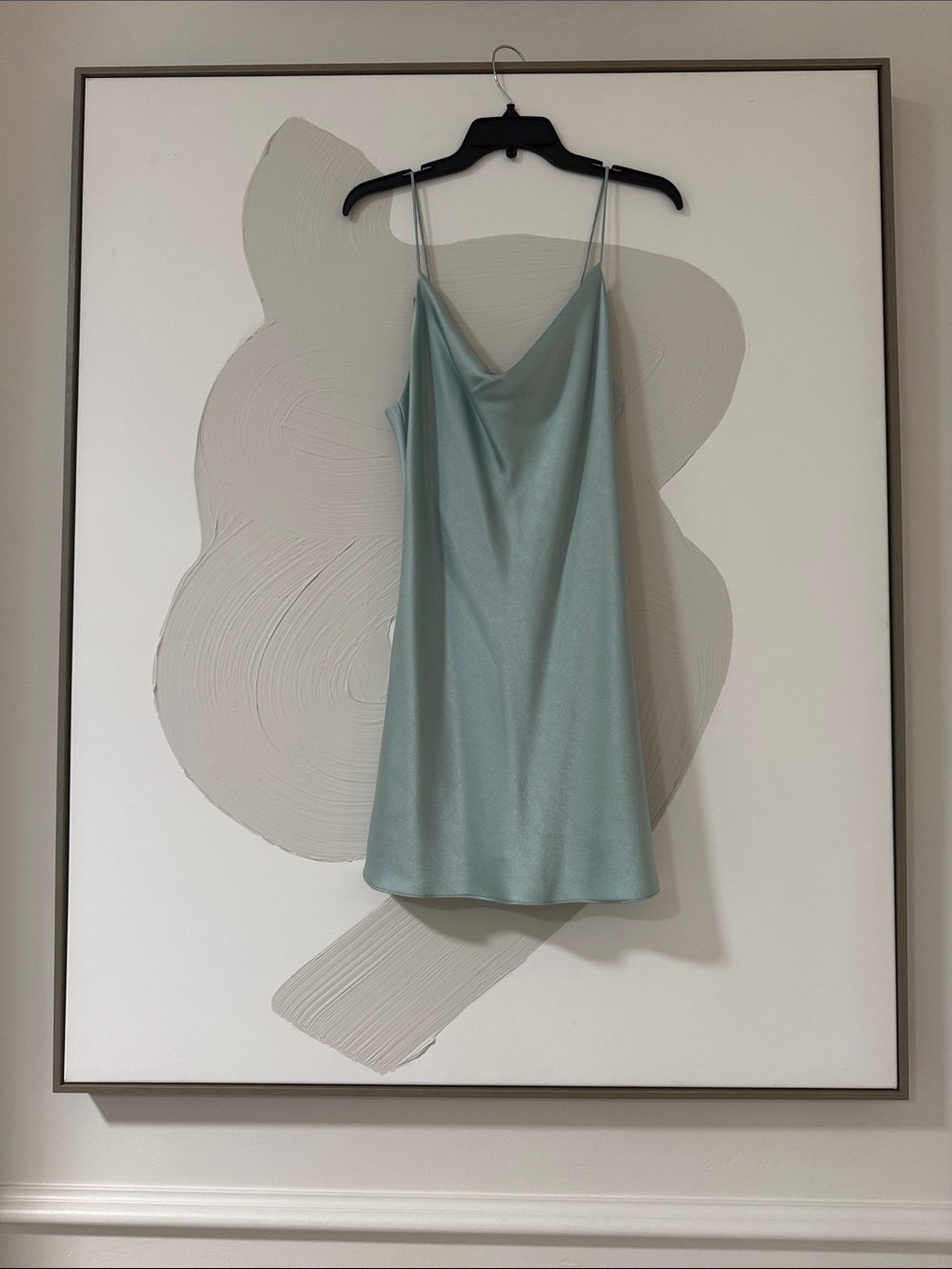 Alice + Olivia Slip Dress in Light Seafoam Green